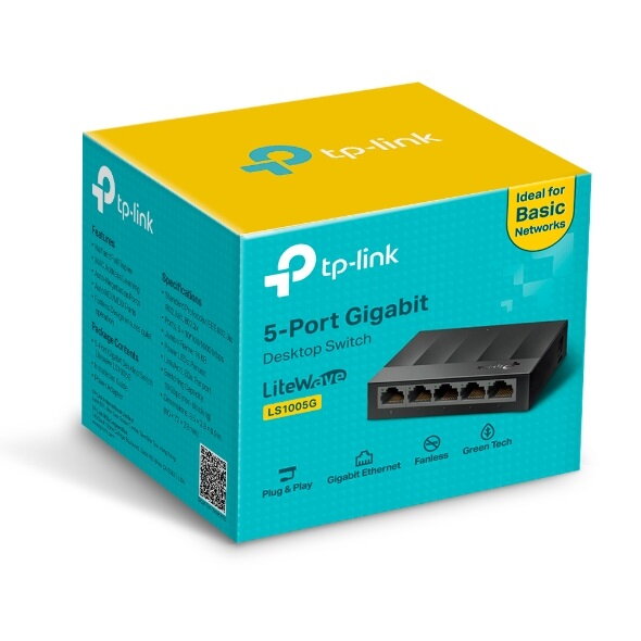 TP-Link LS1005G, Switch 5-Port/1000Mbps/Des