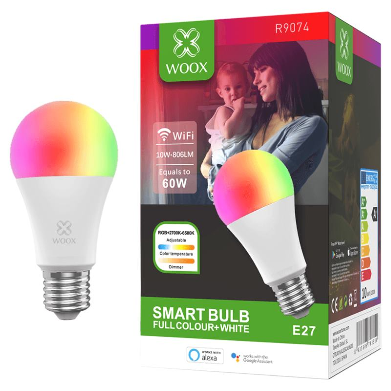 WOOX R9074, WiFi Smart Bulb E27 RGB+CCT WiFi WOOX R9074, WiFi Smart Bulb E27 RGB+CCT WiFi