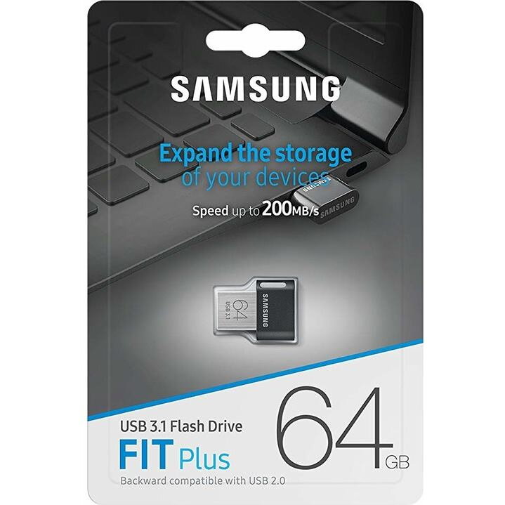SAMSUNG FIT Plus Flash Drive 64GB USB 3.1 SAMSUNG FIT Plus Flash Drive 64GB USB 3.1