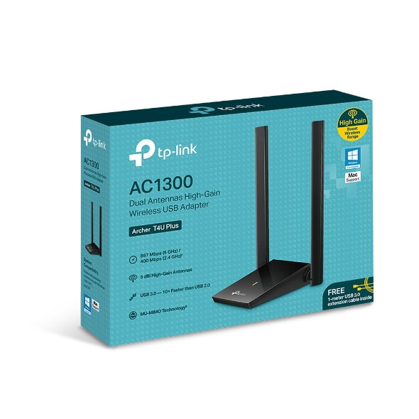 TP-Link Archer T4U Plus AC1300 Wireless USB Adapt TP-Link Archer T4U Plus AC1300 Wireless USB Adapt