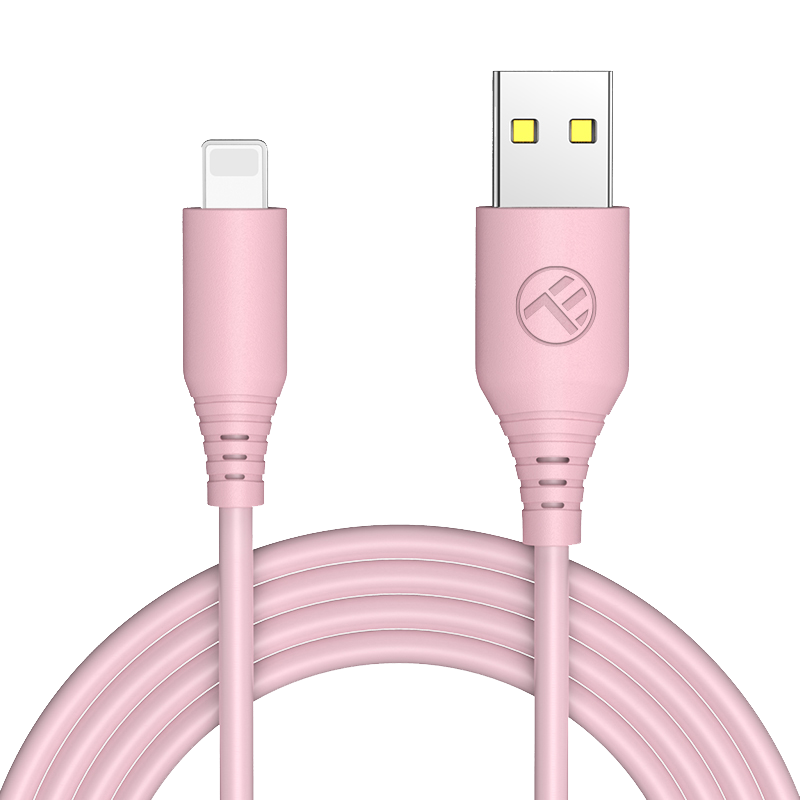 TELLUR Silicone, Kábel, USB/Lightning, 1m, pink