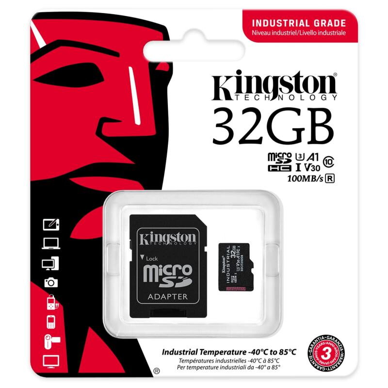 KINGSTON Micro SDXC INDUSTRIAL 32GB C10 A1+ada