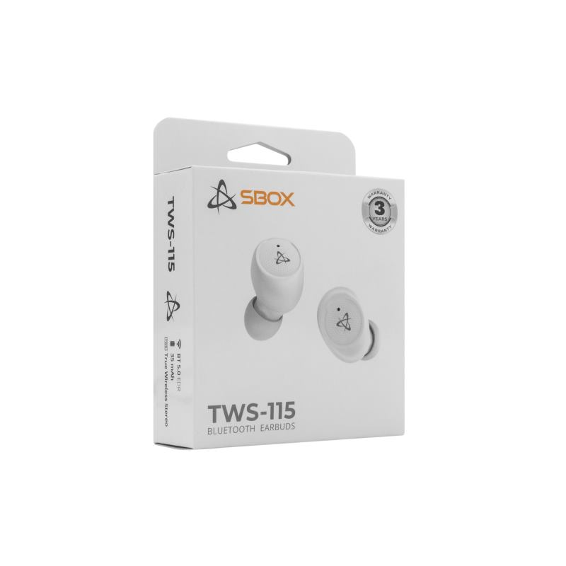 SBOX EB-TWS115-W, Bluetooth slúchadlá, white SBOX EB-TWS115-W, Bluetooth slúchadlá, white