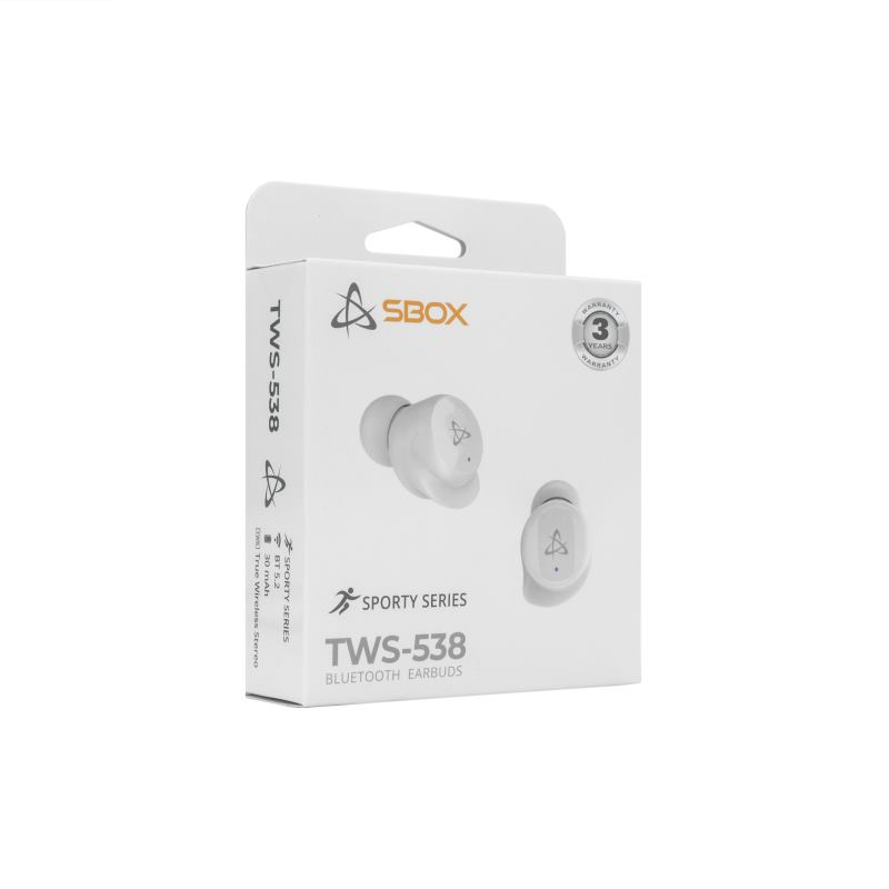 SBOX EB-TWS538-W, Bluetooth slúchadlá, white