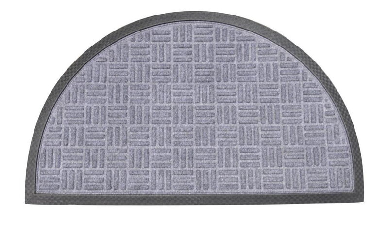 Rohož 45x75 cm polkruh guma+textil šedá WW