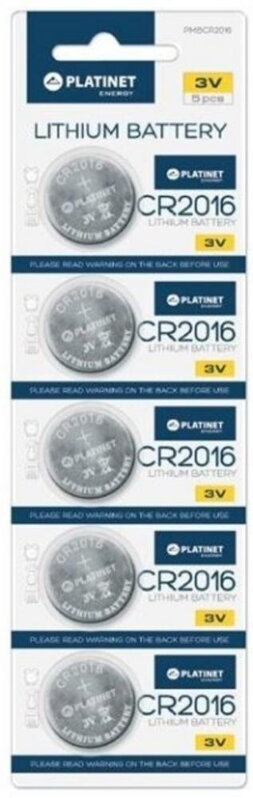 Batéria líthiová CR 2016, 3V, blister 5ks PLATINET Batéria líthiová CR 2016, 3V, blister 5ks PLATINET
