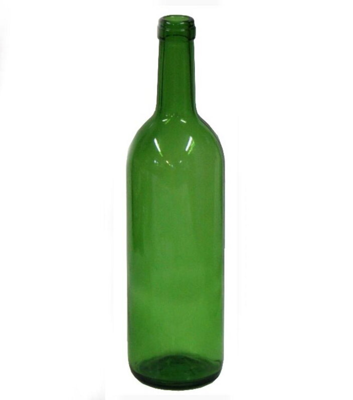 Fľaša na víno sklenená 750 ml 8ks/bal zelená 770631471