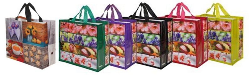 Taška nákupná PP laminát. mix 36 litrov 40x45x20cm WW Taška nákupná PP laminát. mix 36 litrov 40x45x20cm WW