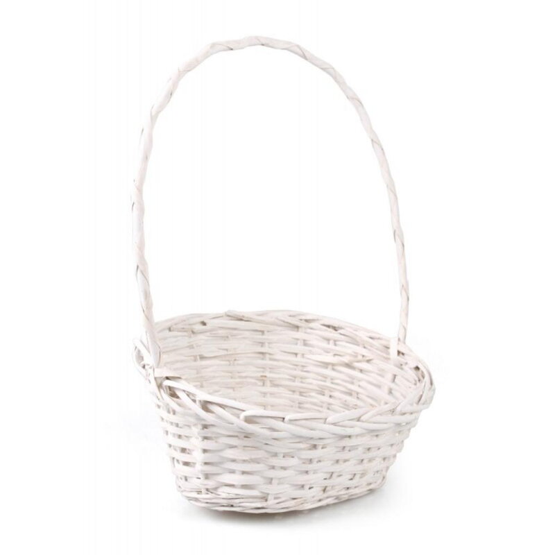 Košík prútený 39/43x31x9/15/18/49 cm biely xxx