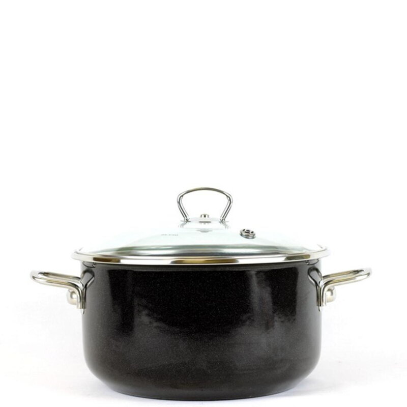 Hrniec smalt + pokr 16cm/1,5L SFINX PREMIUM čierny Hrniec smalt + pokr 16cm/1,5L SFINX PREMIUM čierny
