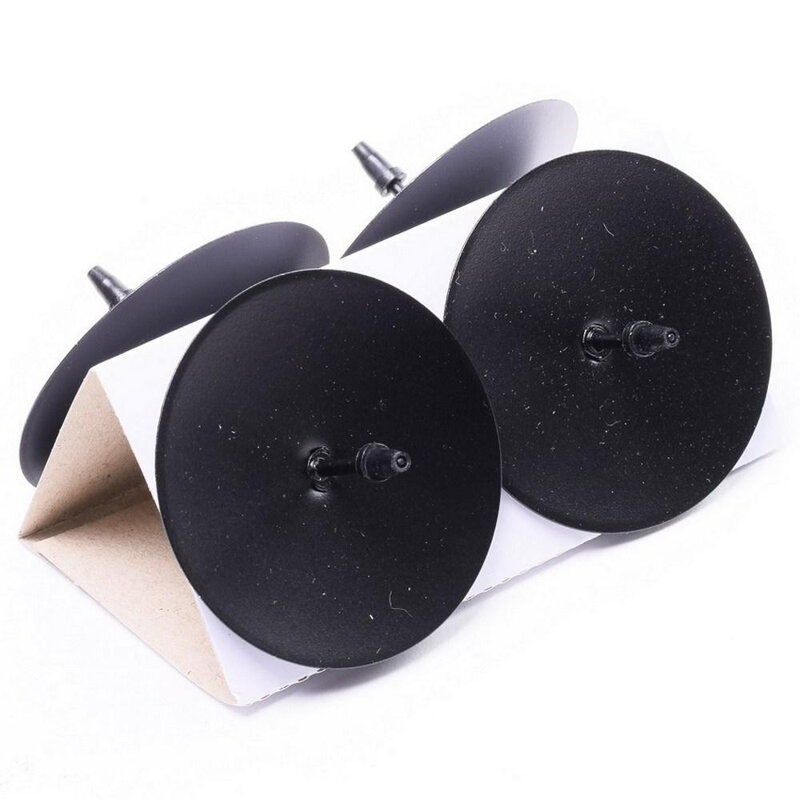 Podstavec na sviečku kruh čierny matný 4 ks 5,3 cm advent