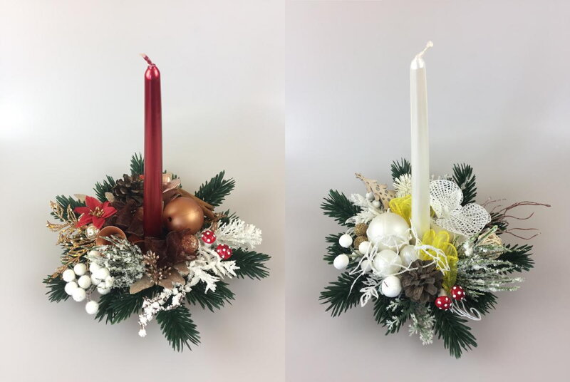 Ikebana vianočná 28x30 cm UH mix