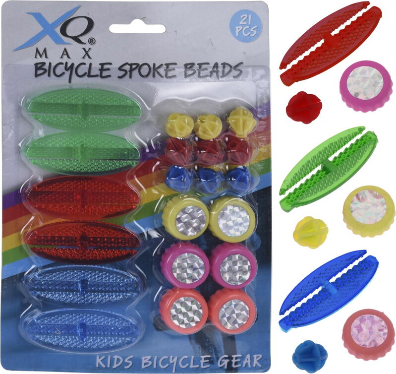 Odrazky a dekorácie na bicykel sada 21 ks