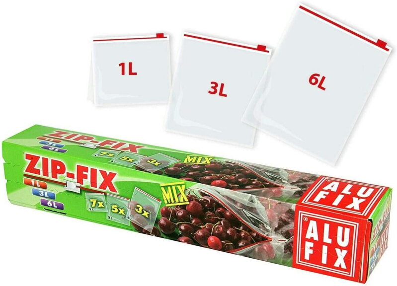 Vrecka ZIP-FIX sada 1l (7ks), 3l (5ks), 6l (3ks) Vrecka ZIP-FIX sada 1l (7ks), 3l (5ks), 6l (3ks)