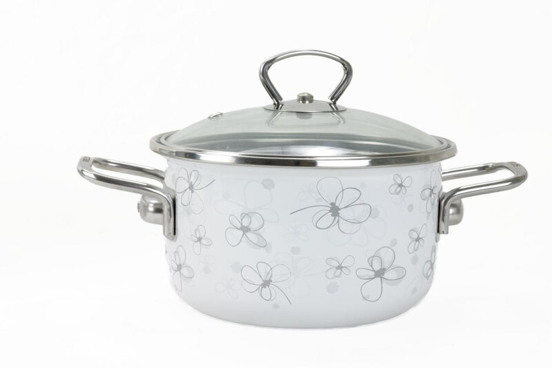 Hrniec smalt + pokr 24 cm/5,5l PREMIUM biely Hrniec smalt + pokr 24 cm/5,5l PREMIUM biely