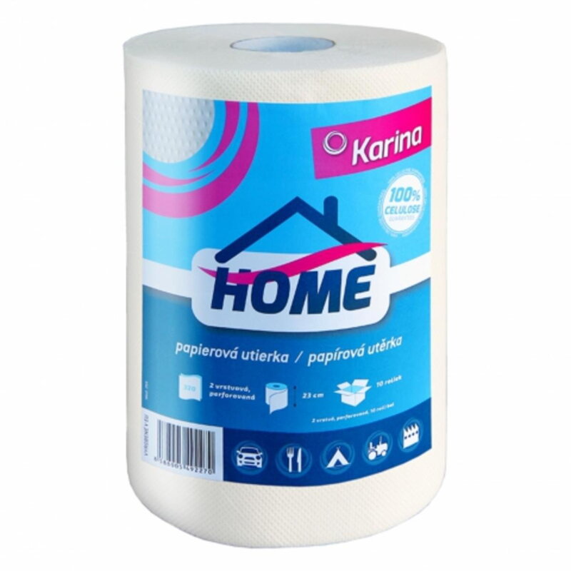 Utierka papierová HOME 100 % celulóza v rolke 250 ks WW Utierka papierová HOME 100 % celulóza v rolke 250 ks WW