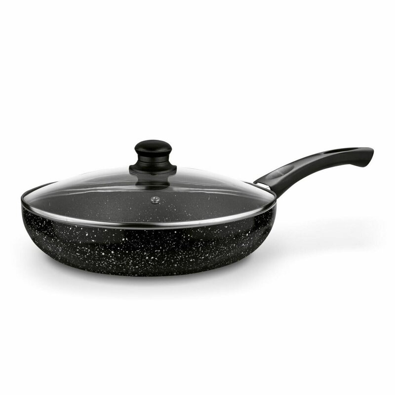 Panvica MARMARA 28cm čierna nepriľnavá + pokrievka Panvica MARMARA 28cm čierna nepriľnavá + pokrievka
