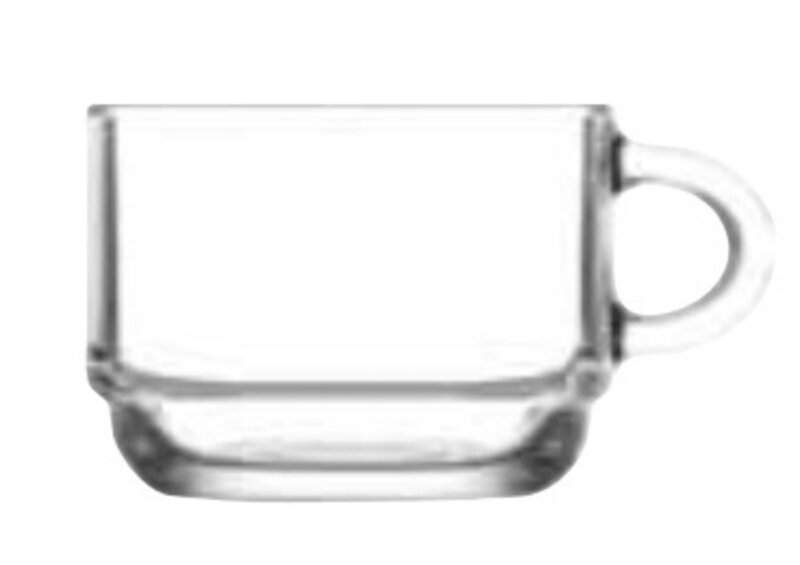 Hrnček sklo 91ml COZY, číry, 6 ks sd