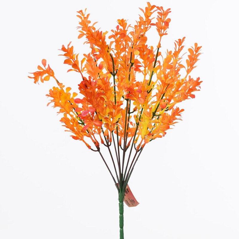 Ozdoba zápich mini lístky oranžové 42cm