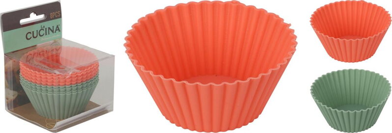 Košíčky na muffiny samostatné, silikón, sada 8ks