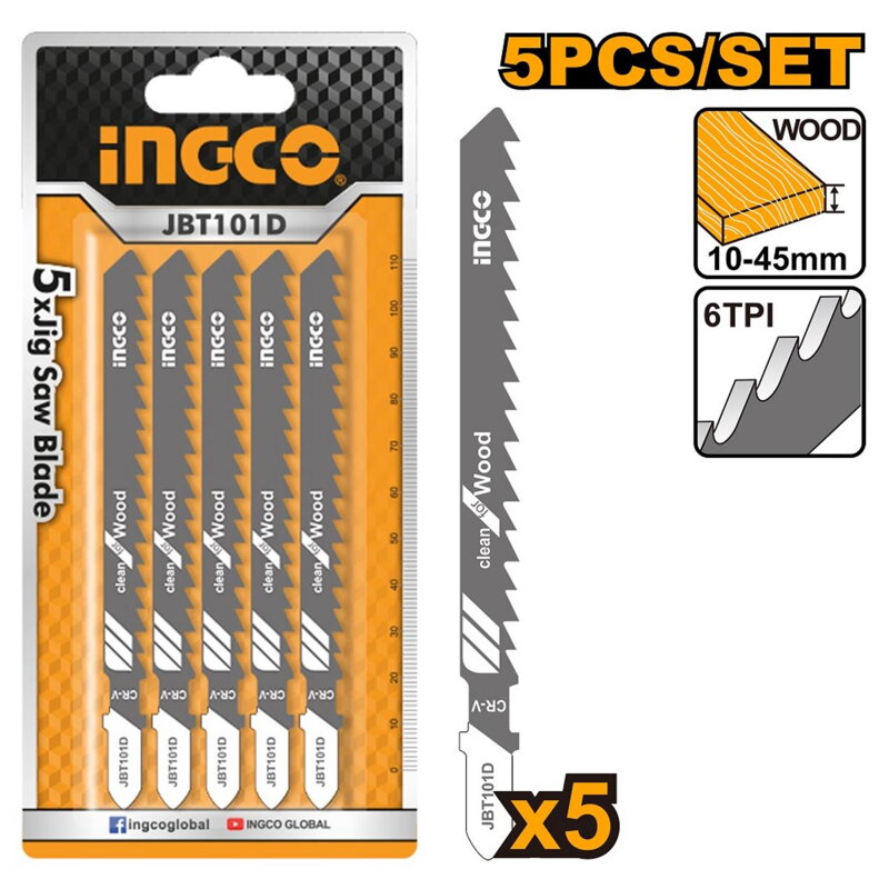 List pílový priamočiary na drevo 100mm INGCO, 5ks T