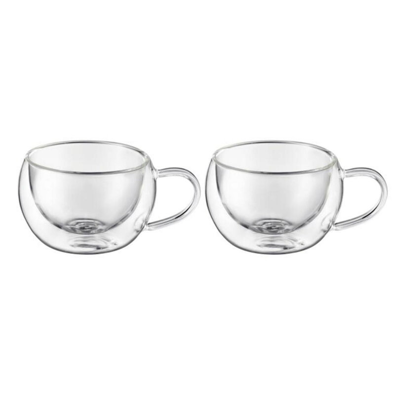 Hrnček sklo MIA 300ml s uškom, sada 2ks