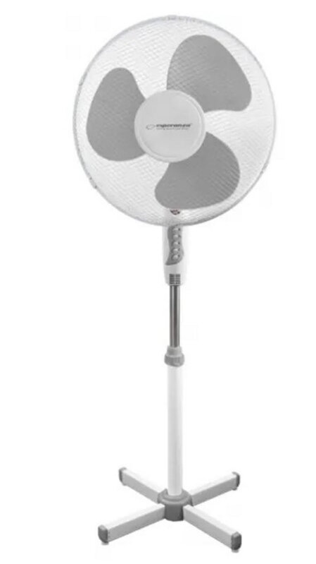 Ventilátor stojanový o40cm HURRICANE, bielo-sivý Ventilátor stojanový o40cm HURRICANE, bielo-sivý