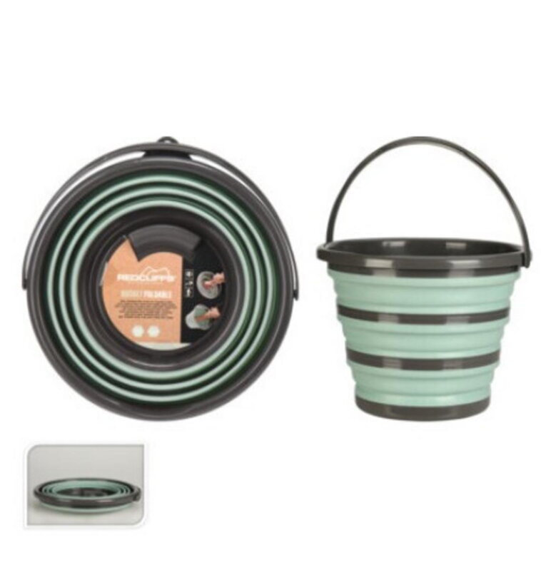 Vedro 10 L skladacie termoplast/guma zelený