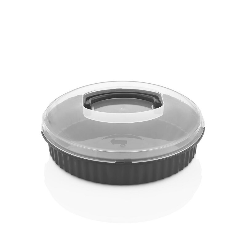 Dóza/box na koláč UH 30x10,5cm okrúhla s úchytmi