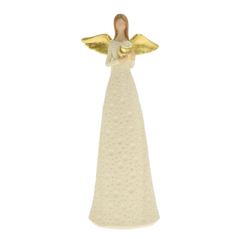 Postavička anjel so srdcom 31,5 cm poly krémový Postavička anjel so srdcom 31,5 cm poly krémový