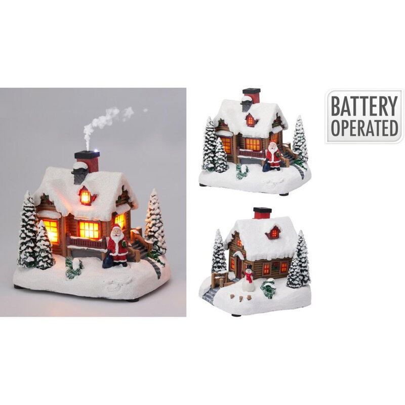 Dekorácia domček LED 16 cm