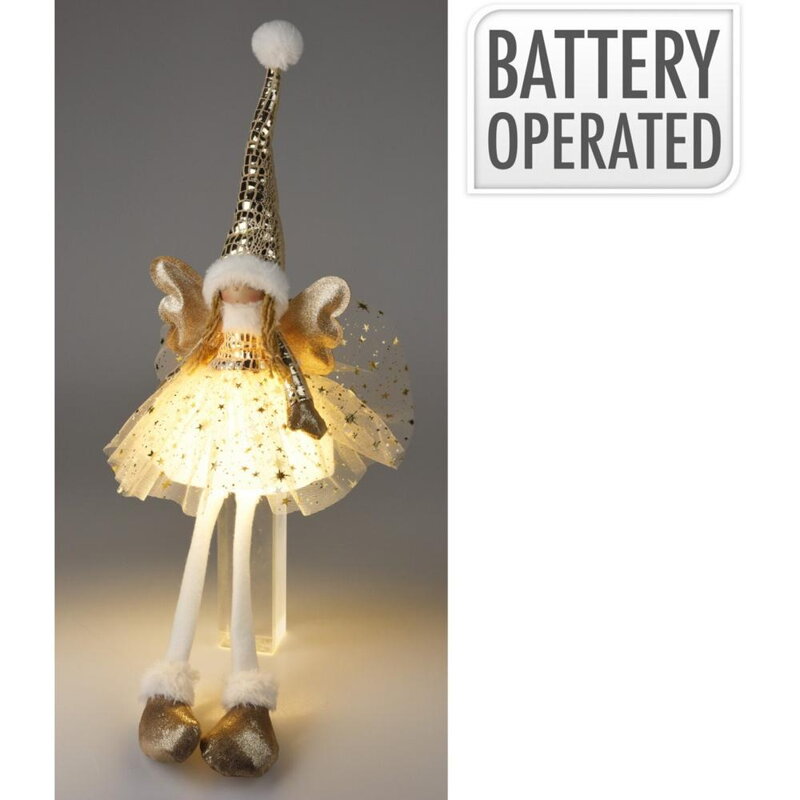 Postavička anjel LED 60 cm zlatá