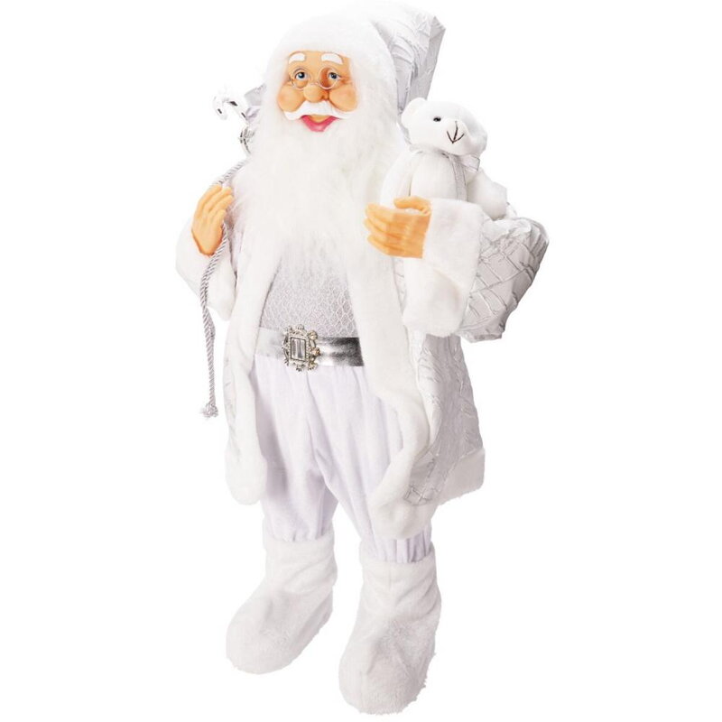 Postavička Santa LED 80 cm strieborný