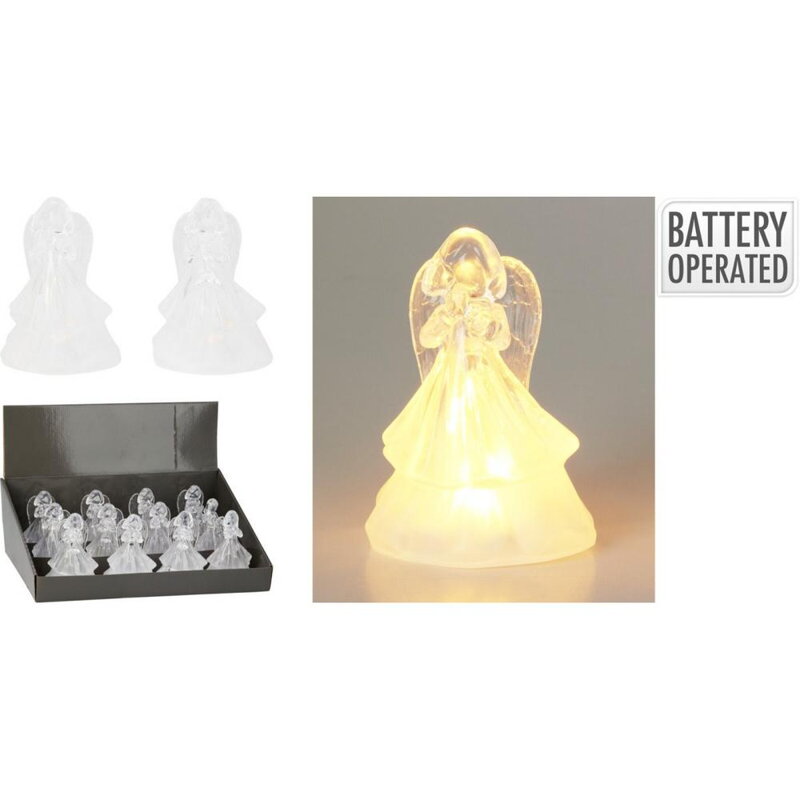 Postavička anjel LED 15 cm teplé biele mix