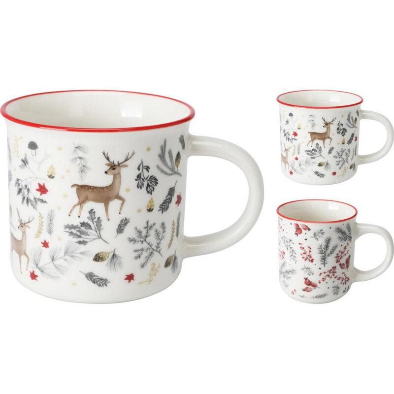 Hrnček vianočný 400 ml porcelán mix