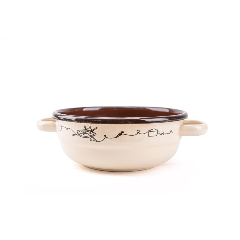 Misa sedliacka smaltovaná 14 cm/0,5l dekor Linea