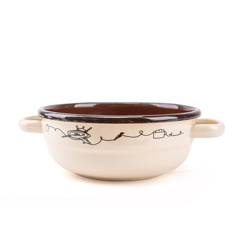 Misa sedliacka smaltovaná 22 cm/1,5l dekor Linea