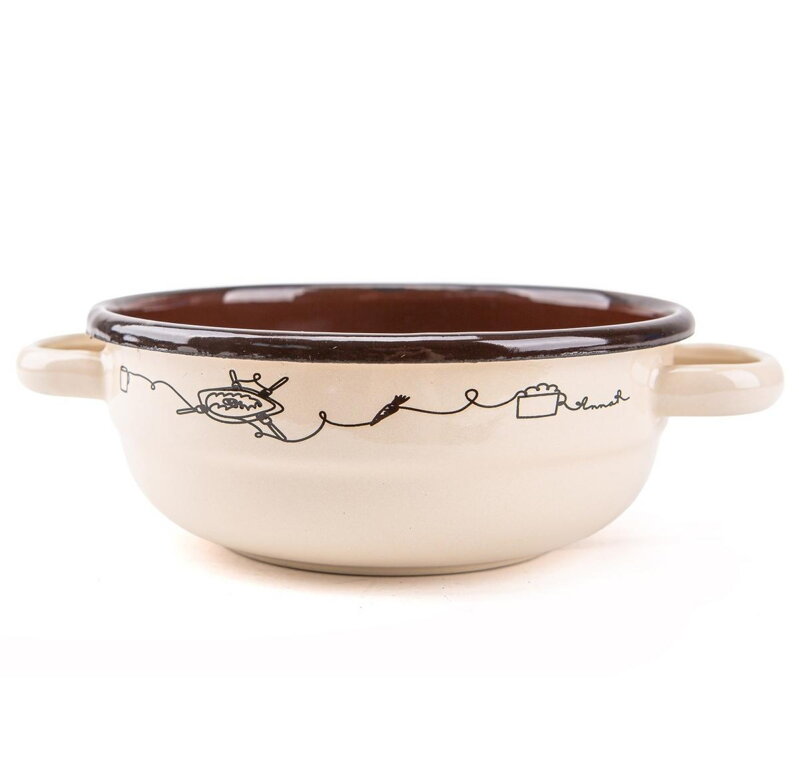 Misa sedliacka smaltovaná 26 cm/3,3l dekor Linea