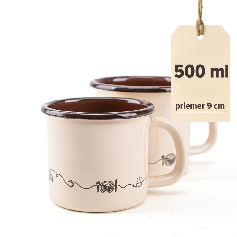 Hrnček 9cm/0,5L dekor Linea