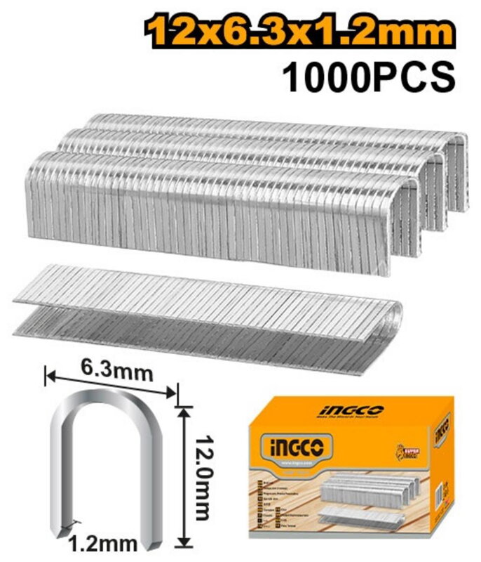 Sponky do zošívačky 12mm, 1000ks INGCO
