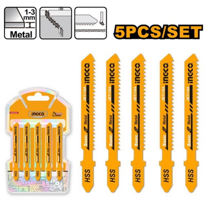 List pílový priamočiary na 1-3mm plech, 76mm, 5ks INGCO