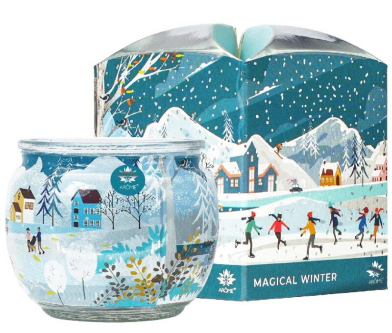 Sviečka vonná MAGICAL WINTER 90g v skle dubové drevo