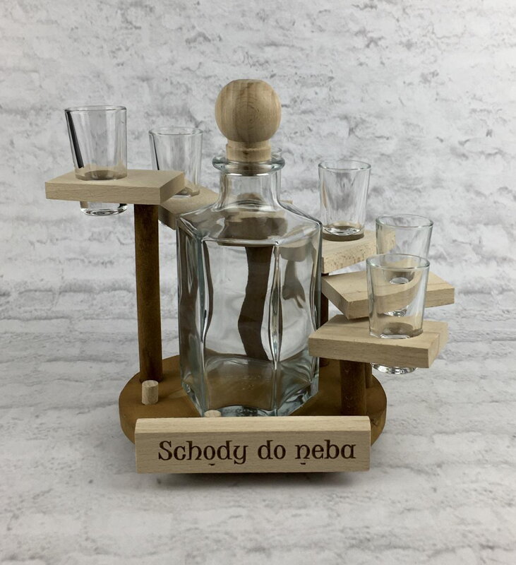 Pohár 25ml štamprlík 6ks v schodoch