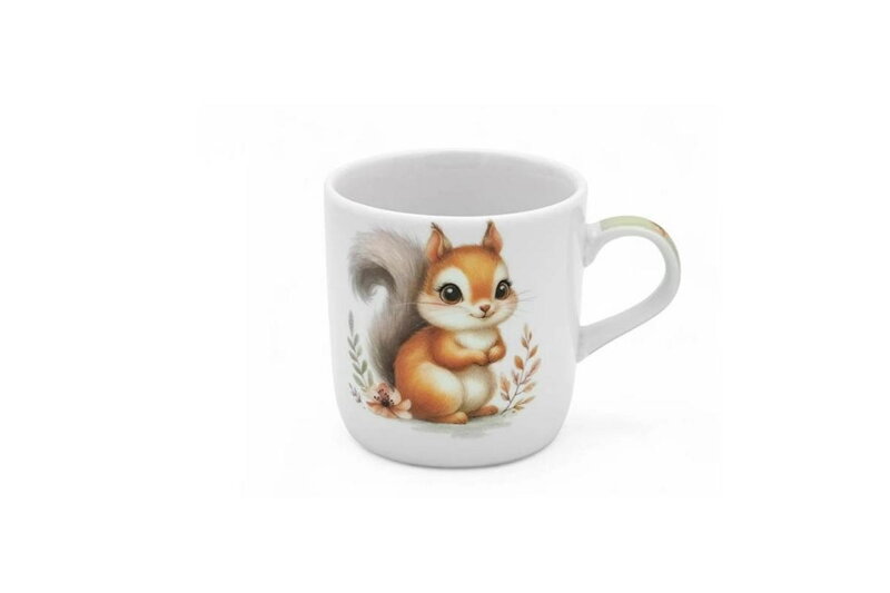 Hrnček porcelánový 230ml, dekor veverička