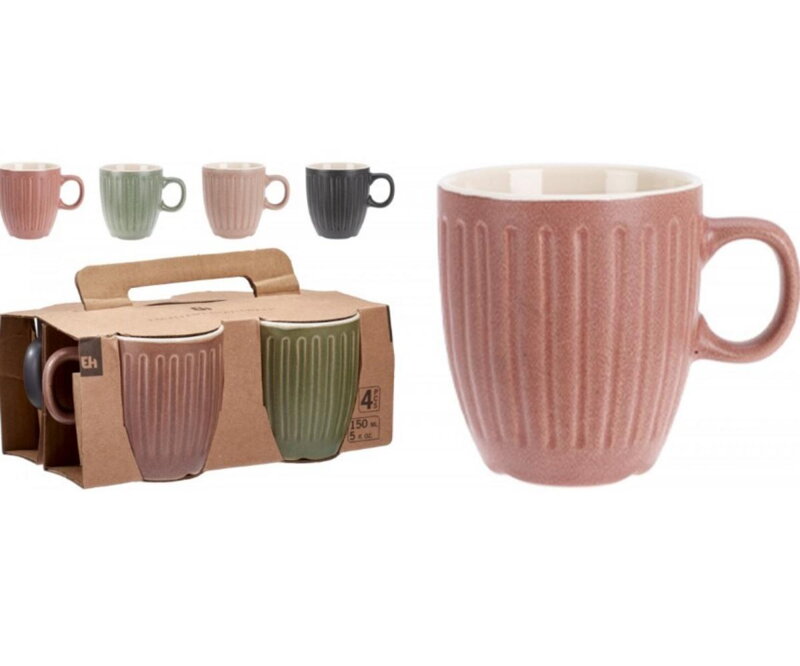 Hrnček keramický 150 ml sada 4 ks v krabičke mix