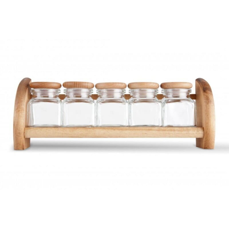 Koreničky sklenené 5 nádob + polička President line WW