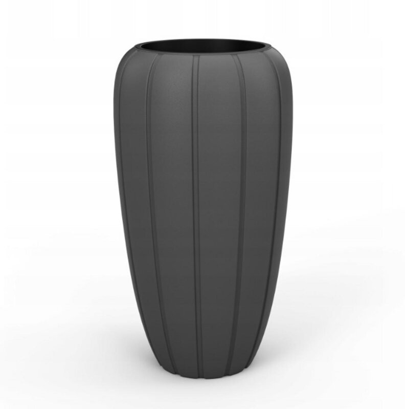 Kvetináč UH o400 mm GAJA antracit výška 750 mm s vložkou