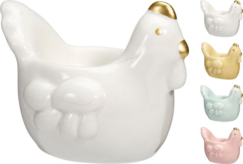 Postavička sliepka 7 cm porcelán mix