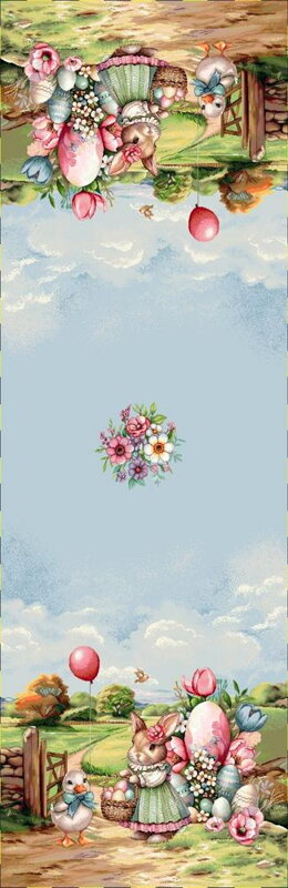 Obrus gobelínový, Veľkonočná zábava/hravá jar, 45x140cm