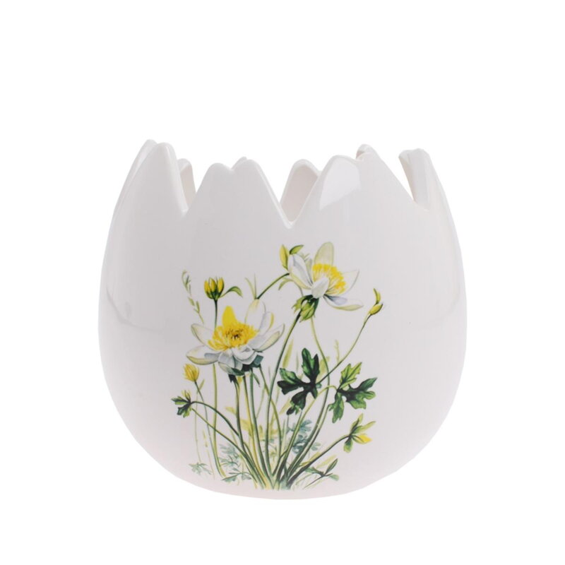 Dekorácia obal na kvetináč škrupinka 12,5x11 cm porcelán